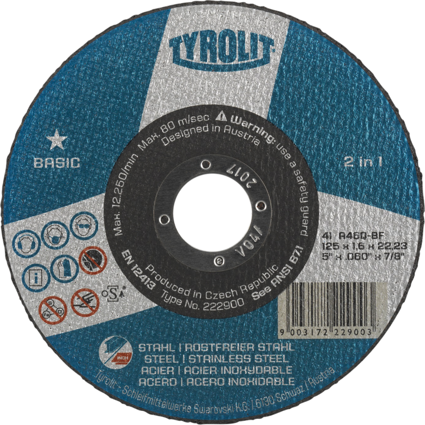 Skæreskive Basic 42C ø125Ã3 A30-BF