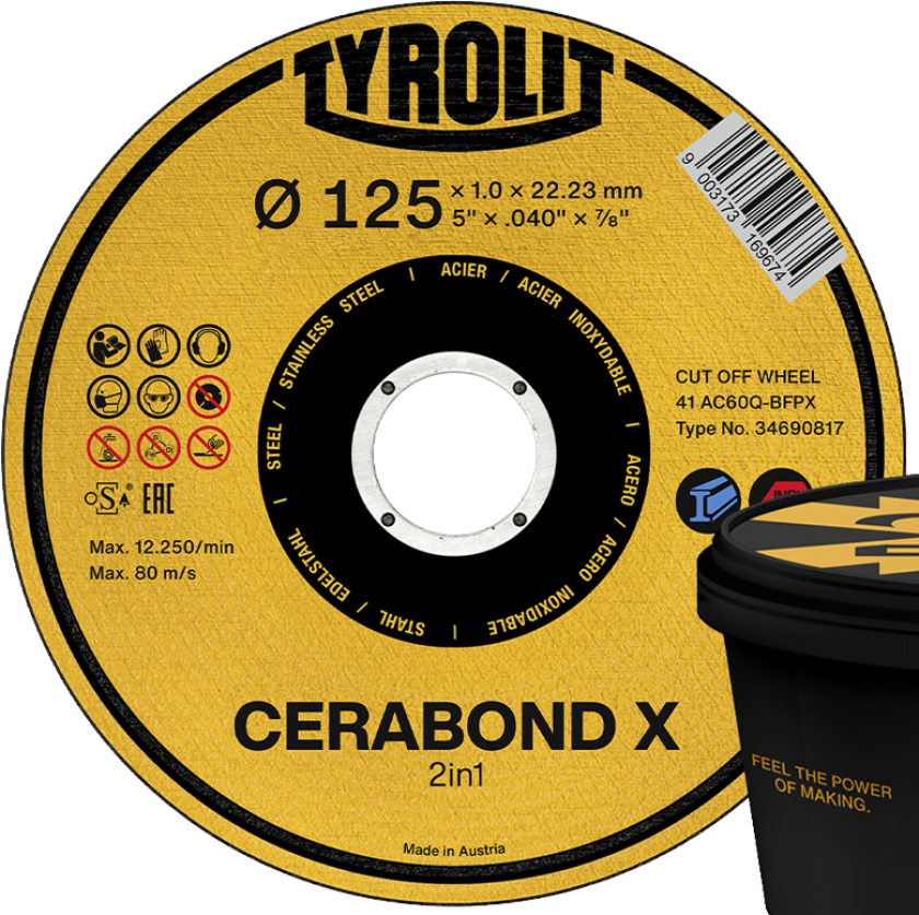 Skæreskive Cerabond X Premium ø125Ã1 CA60Q-BFPX