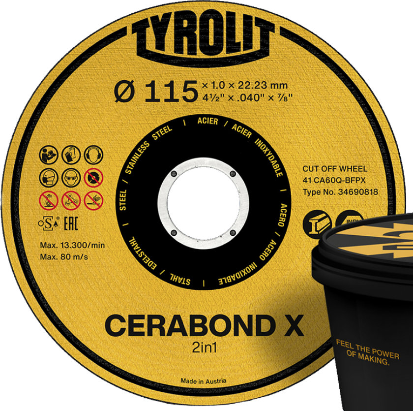 Skæreskive Cerabond X Premium ø115Ã1 CA60Q-BFPX