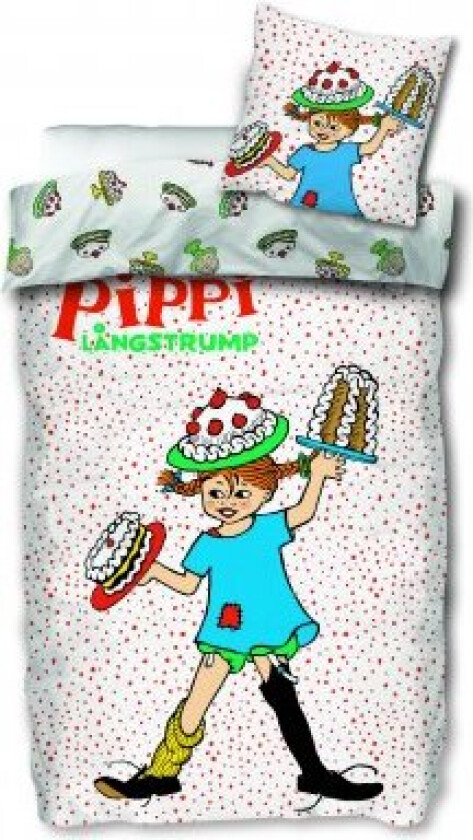 Pippi Langstrømpe Sengetøy Sengesett Dynetrekk 150x210 CM
