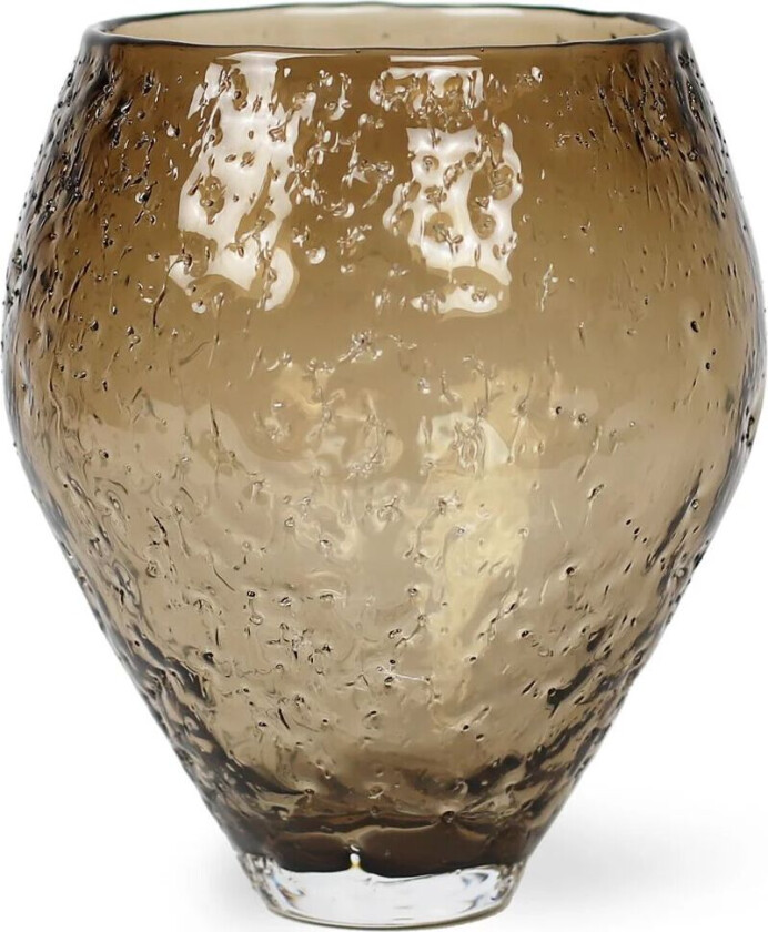 Ro Collection Crushed glassvase medium Sepia brown