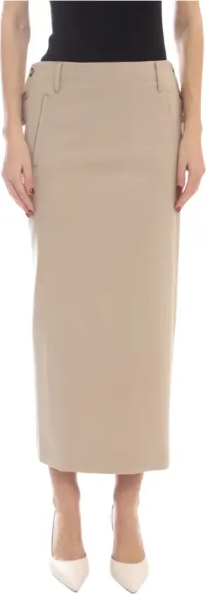 Dame, Skjørt, Beige, S