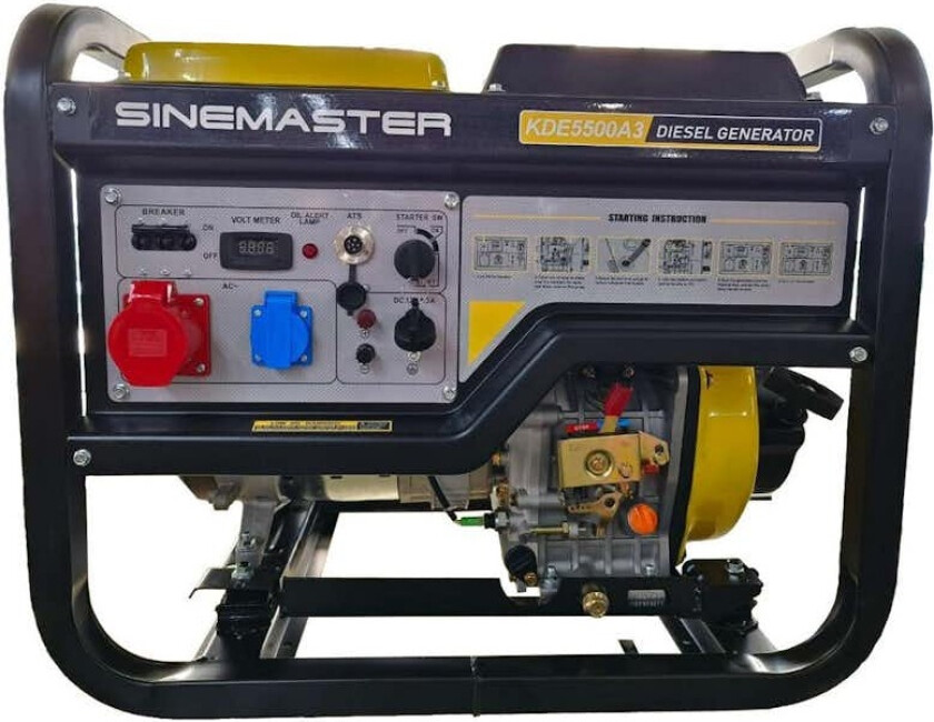 Strømaggregat Sinemaster KDE5500A3 400V