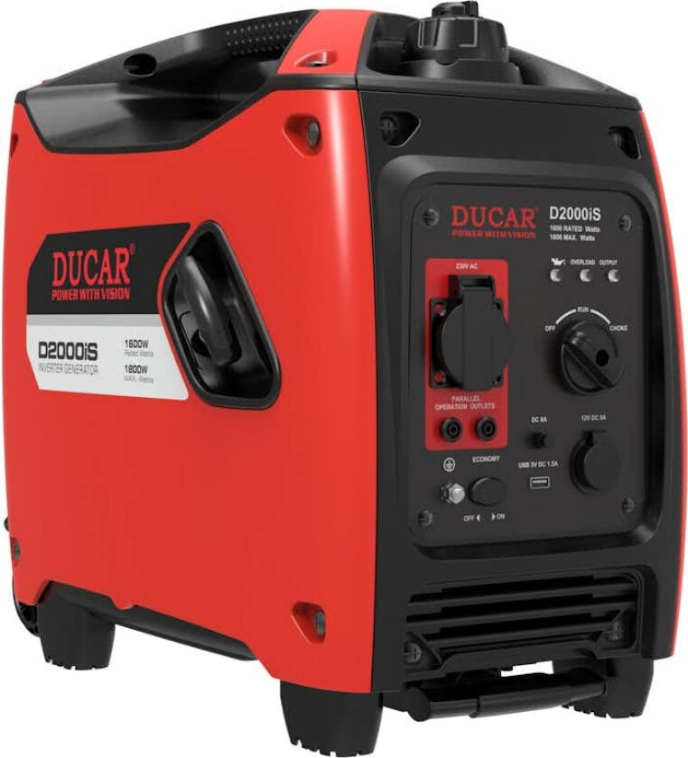 Strømaggregat Ducar D2000iS med Hjul & Håndtak