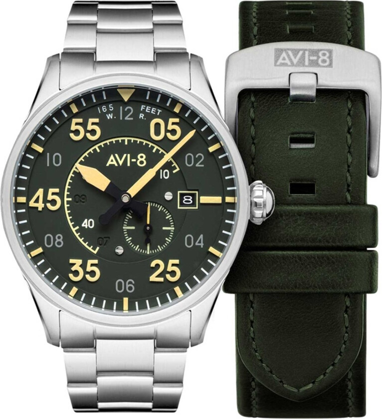 Spitfire AV-4073-22 - Kvarts - Sølv - Herreklokker - Rustfritt stål - ledd m/pin - Mineral