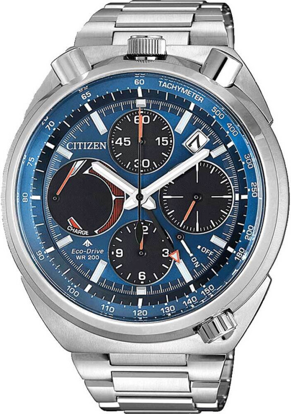 Promaster Tsuno Chrono Racer AV0070-57L - Kvarts - Sølv - Herreklokker - Rustfritt stål - ledd m/pin - Safir