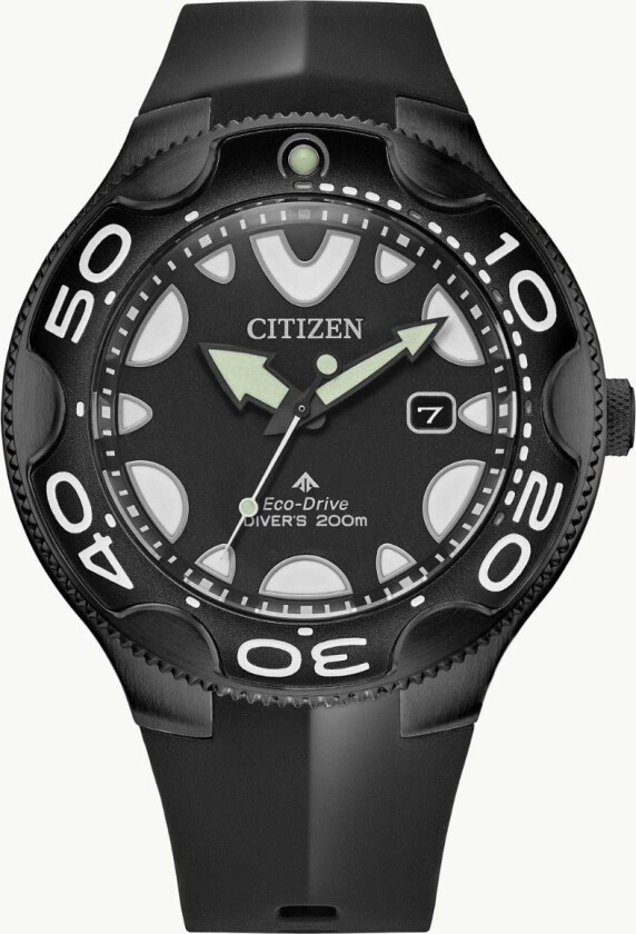 Promaster Orca BN0235-01E - Kvarts - Sort - Herreklokker - Silikon - Mineral