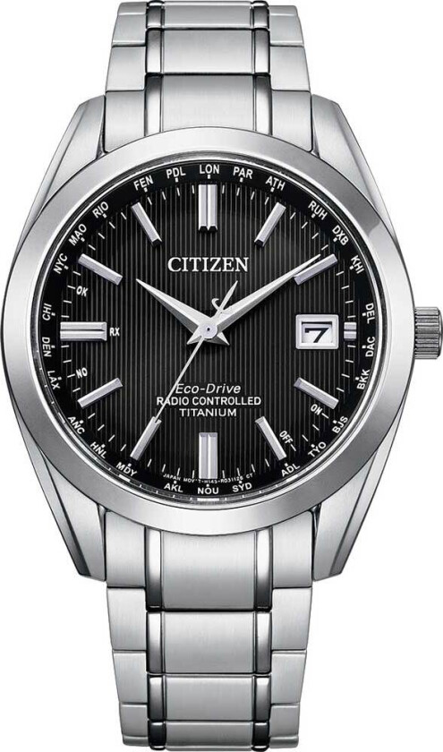 Eco-Drive Radio Controlled CB0260-81E - Kvarts - Sølv - Herreklokker - Titanium - Safir