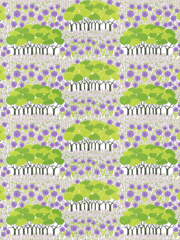 Allé voksduk Grønn-lilla