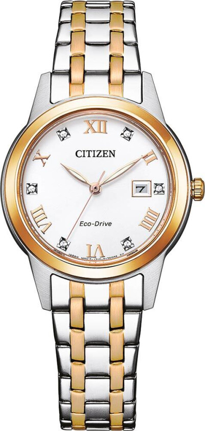 Eco-Drive Classic FE1246-85A - Kvarts - Sølv - Dameklokker - Rustfritt stål - ledd m/pin - Mineral