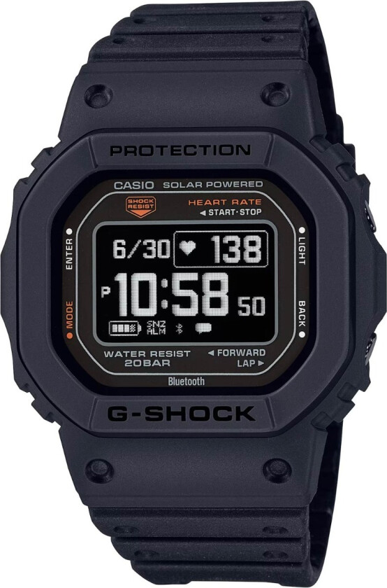 G-Shock G-Squad Series DW-H5600-1ER - Digital - Sort - Herreklokker - Resin - Mineral