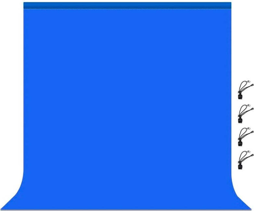 Green Screen Bakgrunn m. Klemme – 2 x 2 m – Blå