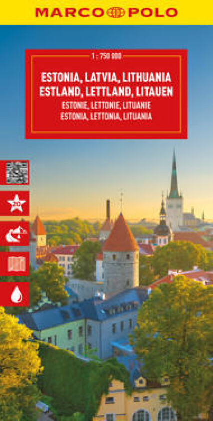 Estonia, Latvia, Lithuania - Marco Polo Road map