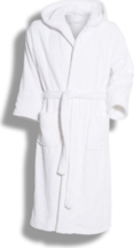 Badekåpe med hette S-M Hvit