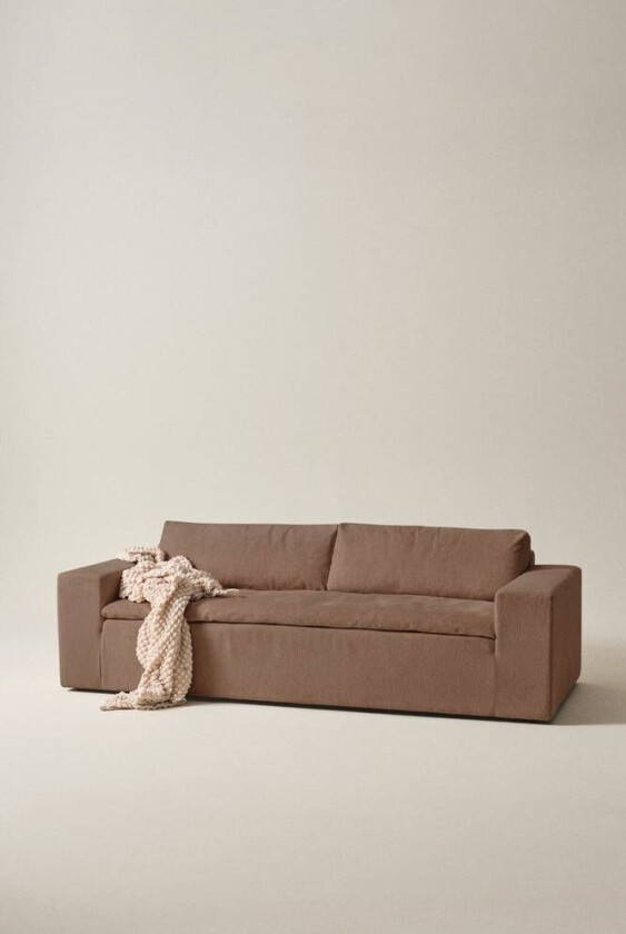 sofa 3-seter Brun