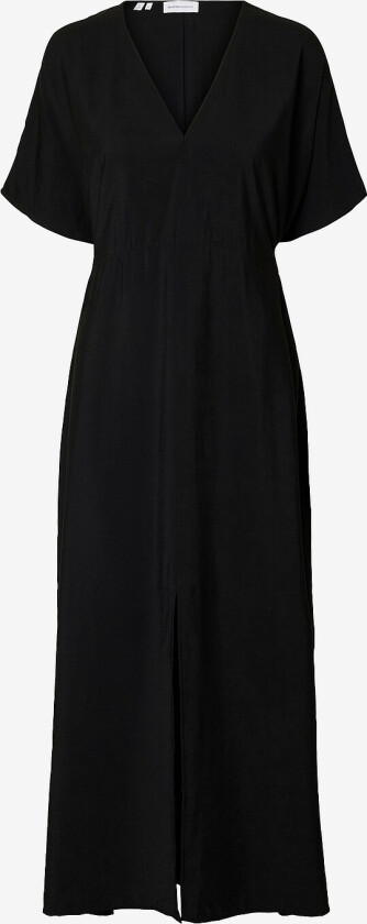 Maxikjole slfLna SS Ankle Wrap Dress B - Svart