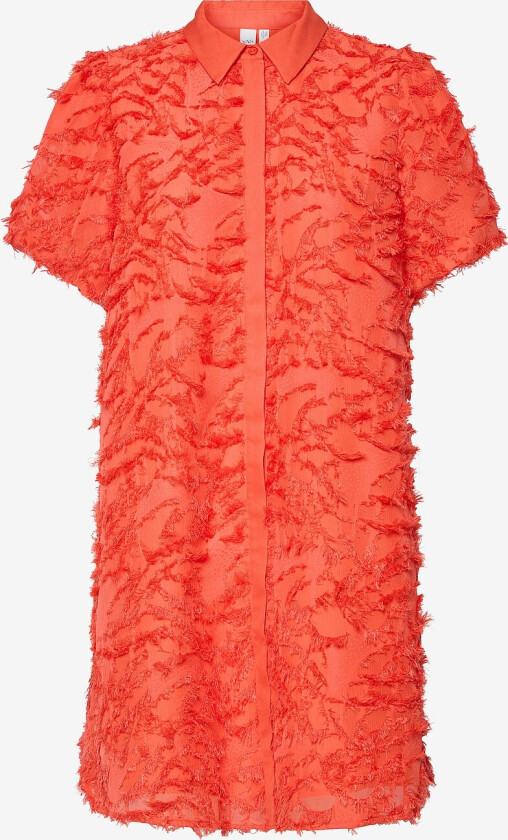 Skjortekjole yasGia SS Shirt Dress - Rød