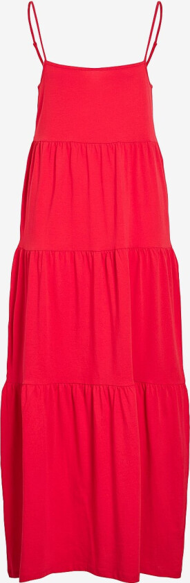 Maxikjole viLayer Strap Midi Dress - Rød