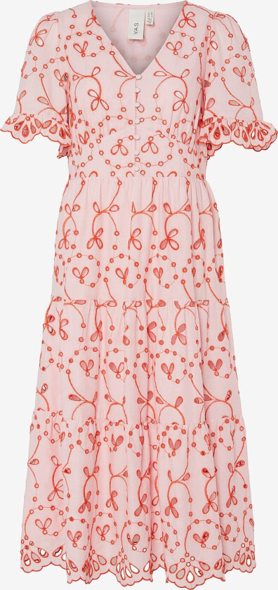Kjole yasKanikka 2/4 Contrast Midi Dress - Rosa