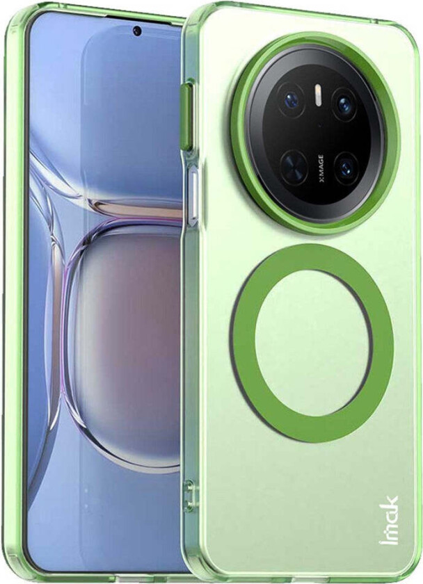 Huawei Mate 70 Hybrid Plast Deksel - MagSafe Kompatibel - Gjennomsiktig / Grønn