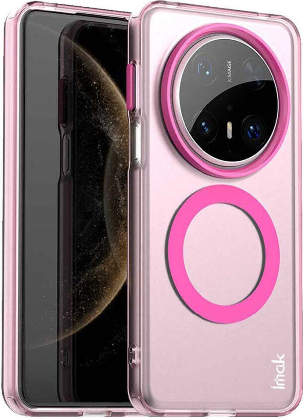 Huawei Mate 70 Pro+ / 70 Pro Hybrid Plast Deksel - MagSafe Kompatibel - Gjennomsiktig / Rosa