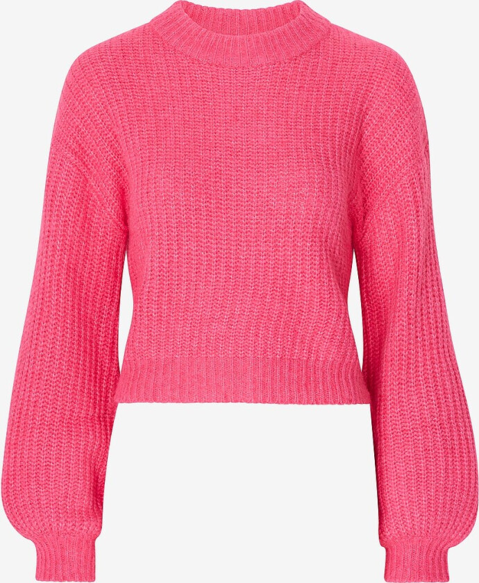 Genser viFelo L/S Cropped Knit Top - Rosa