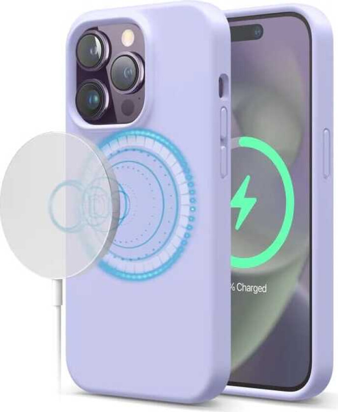 MagSafe silikondeksel (iPhone 14 Plus) - Lila