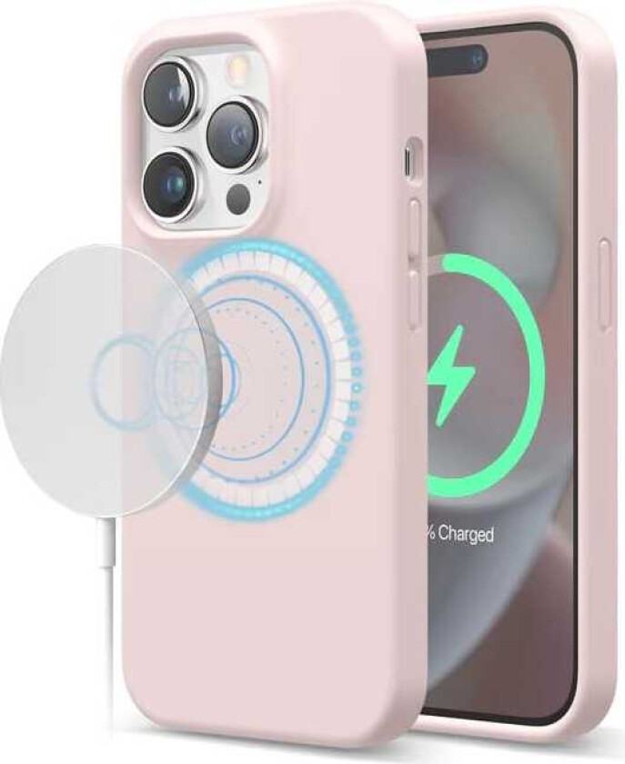 MagSafe silikondeksel (iPhone 14 Plus) - Lyserosa