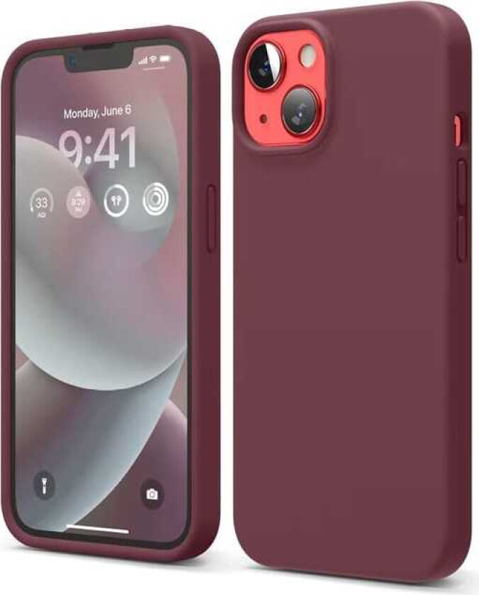 silikondeksel (iPhone 14 Plus) - Burgunder