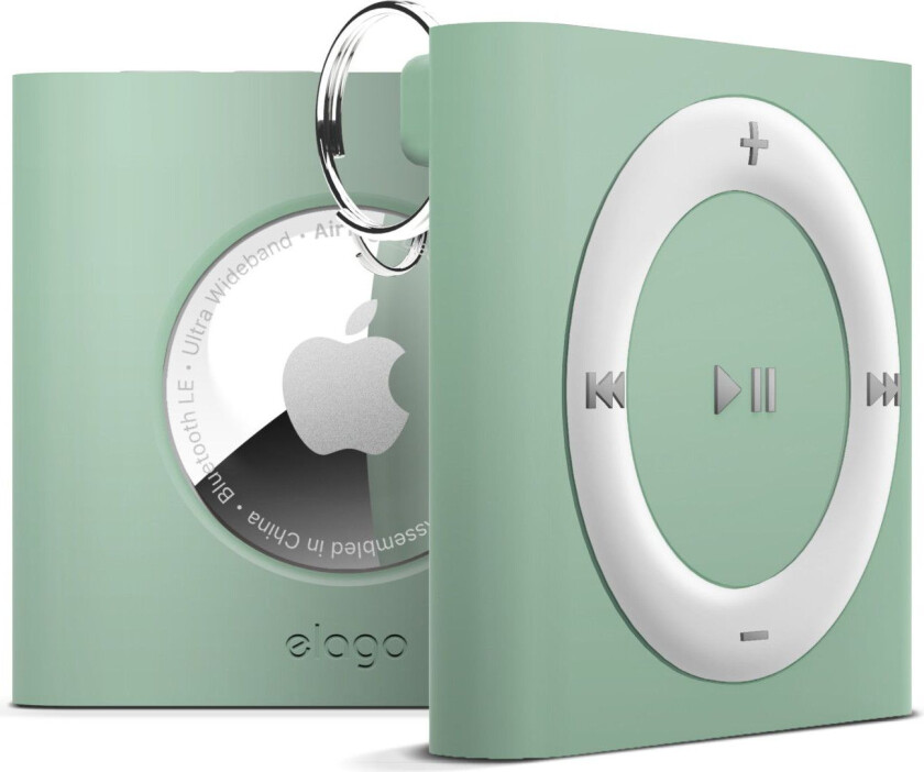 W7 AirTag-deksel med nøkkelring - Grön