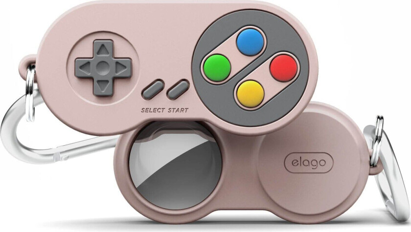 W5 AirTag etui med nøkkelring - Rosa