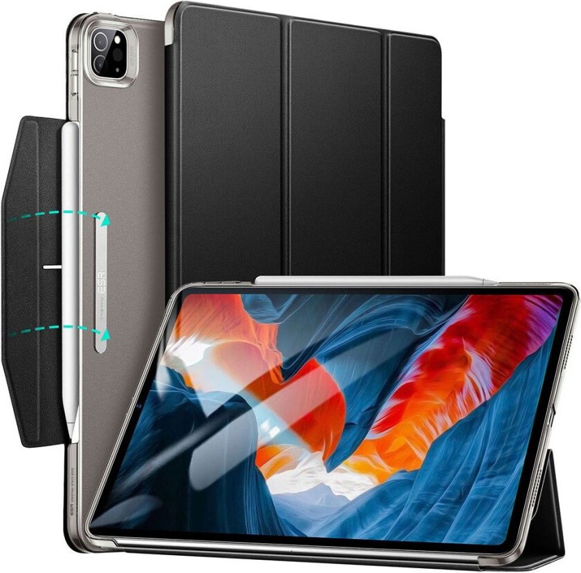 Ascend Trifold-deksel (iPad Pro 12,9 (2021)) - Svart