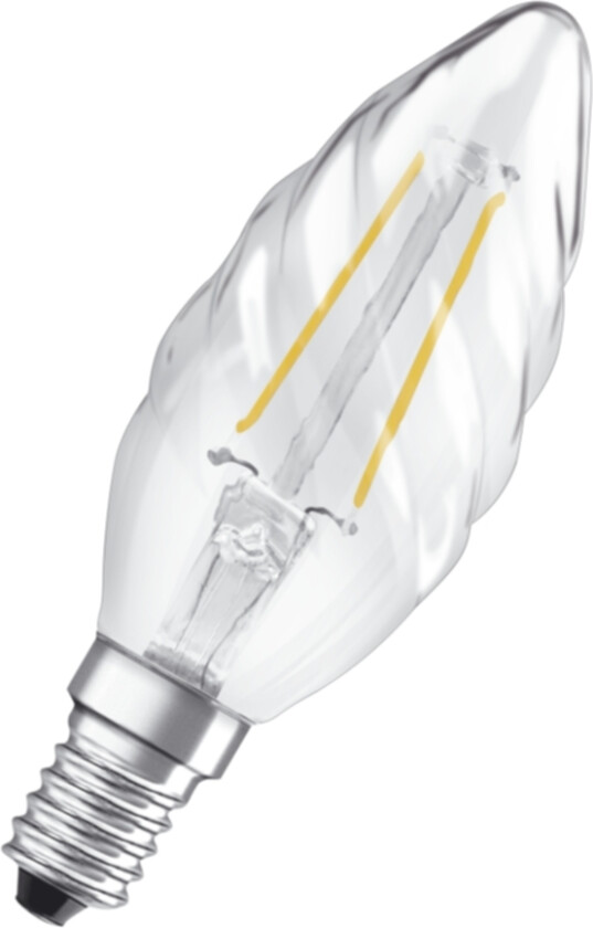 Osram LED Mignon filament vredet glass RETROFIT CLASSIC BW E14 2,5W/827 (23W)