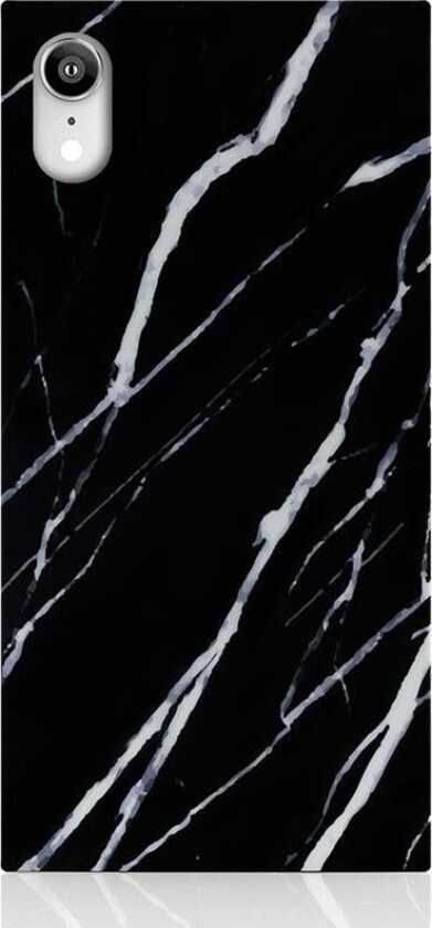 Square Case - Marble (iPhone Xr) - Svart