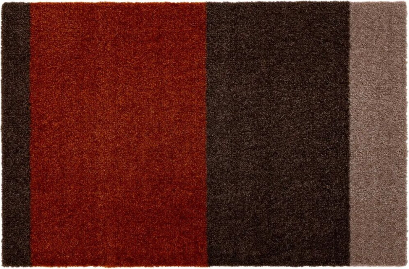 tica copenhagen Stripes by tica, horisontal, dørmatte Brown-terrakotta, 40 x 60 cm