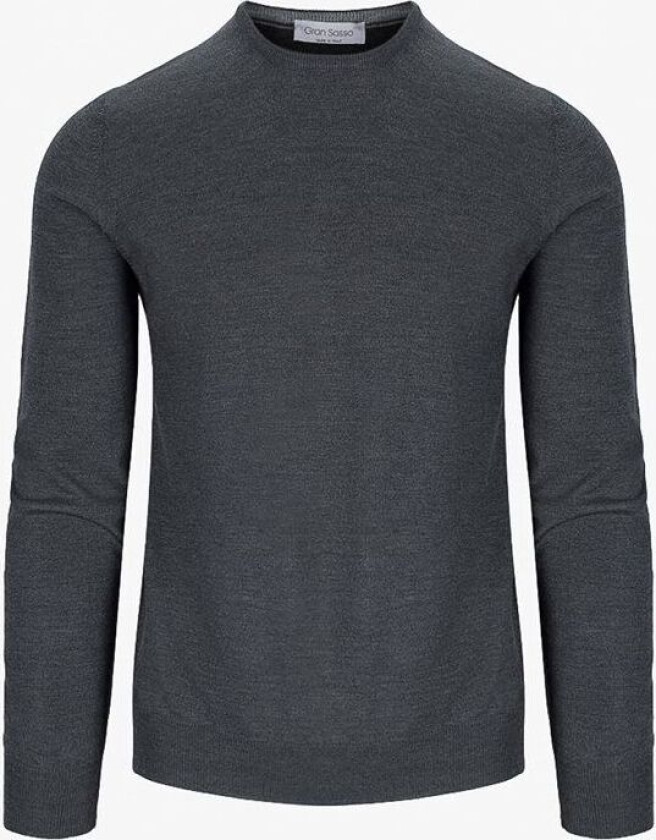 Crew Neck Merino - Dark Grey Grå 60