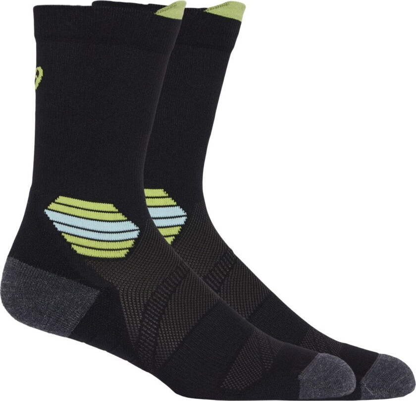 Asics Fujitrail Run Crew Sock, treningssokker, unisex BLACK/GREEN