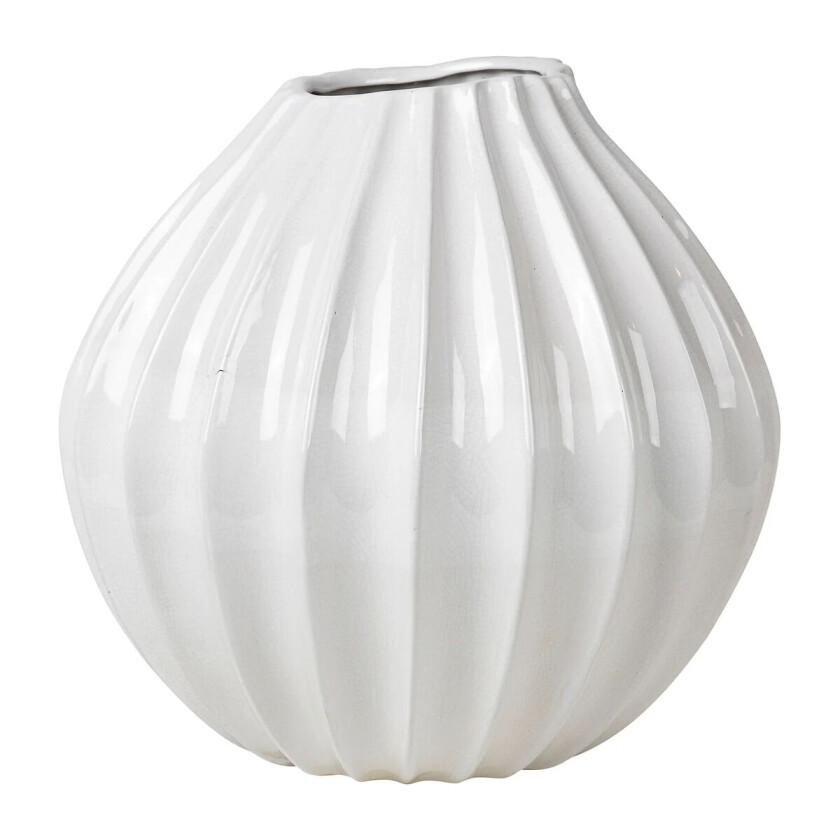 Wide vase ivory 40 cm