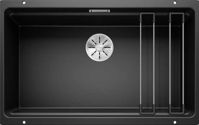 Etagon 700-U kjøkkenvask, 73x46 cm, sort
