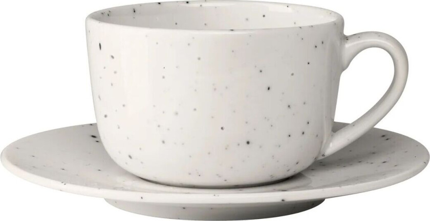 Freckle kopp med skål 26 cl Hvit