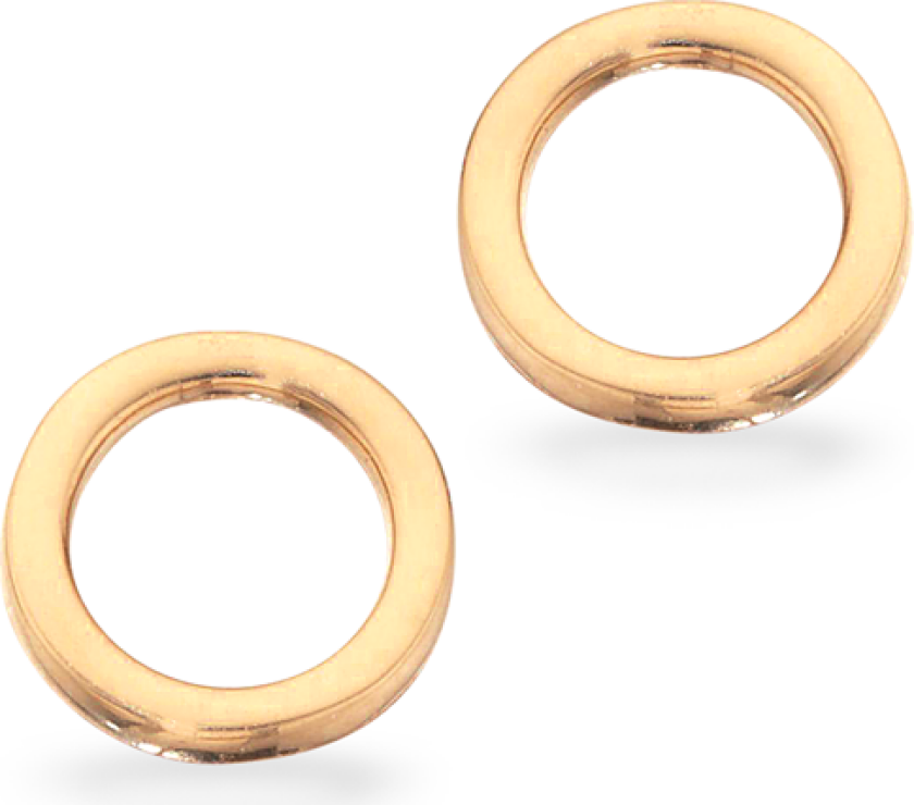 Circle 8 Karat Gull Øredobber 122173