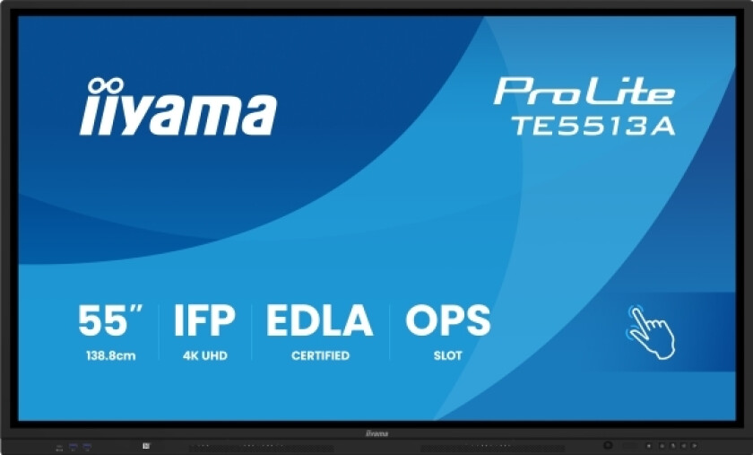 Te5513a-B1ag, Interaktivt Flatpanel, 138,7 Cm (54.6"), 3840 X 2160 Piksler, Wi-Fi, 18/7
