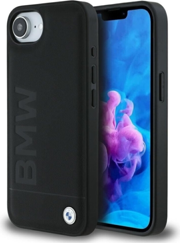 Case Bmw Leather Hot Stamp For Iphone 16E Black