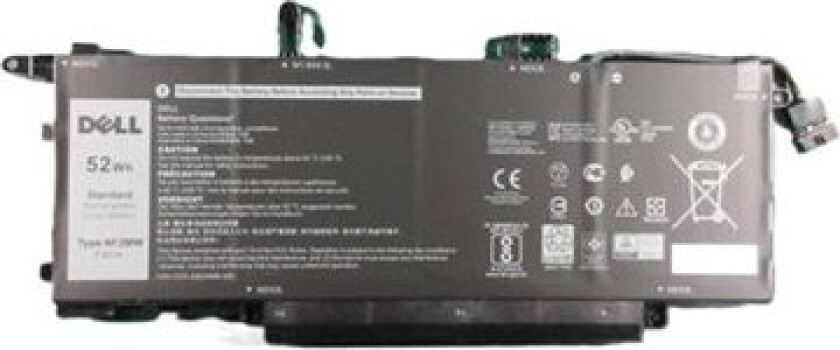 Type Nf2mw - Batteri Til Bærbar Pc - Erstatning For Utvalgte Bærbare - Litiumion - 4-Cellers - 52 Wh - For Latitude 7400 2-In-1, 9410 2-In-1