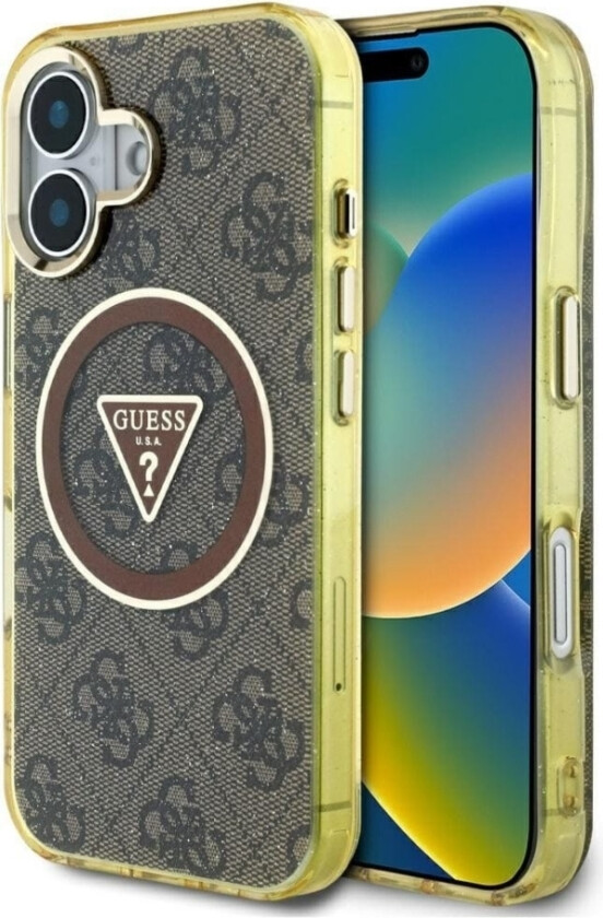 Iml 4G Glitter And Triangle Logo Magsafe Apple Iphone 16 Dklas Telefonui Rudos Spalvos