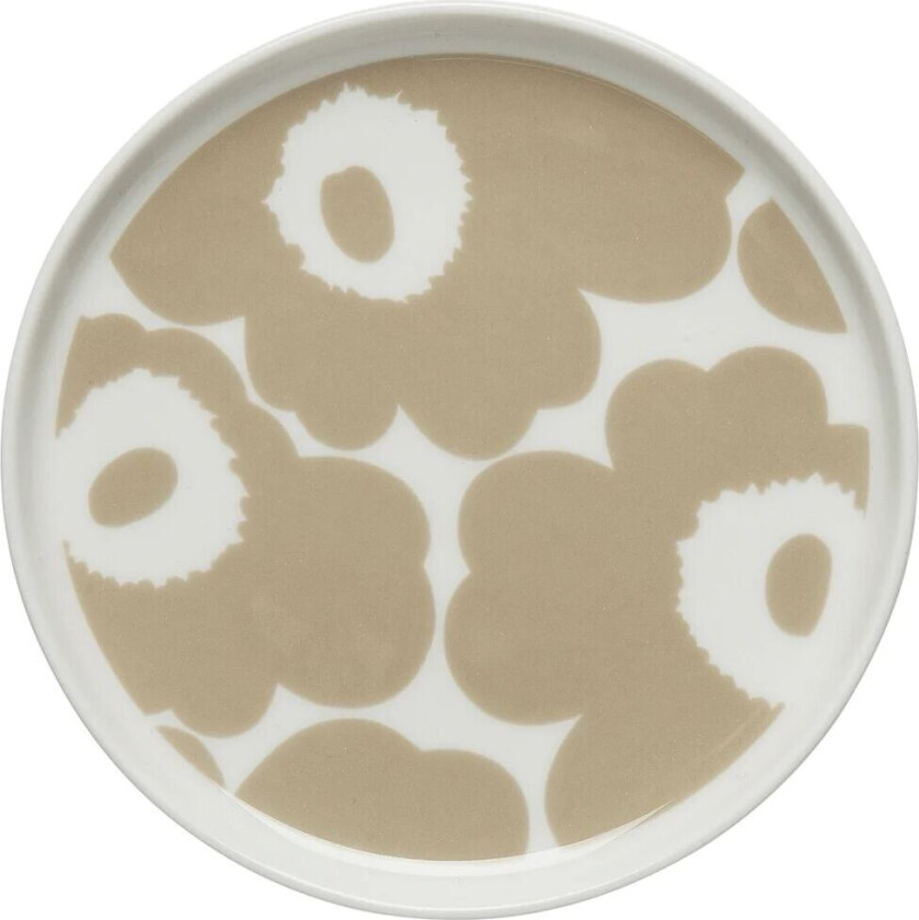 Unikko tallerken Ø13,5 cm Hvit-beige