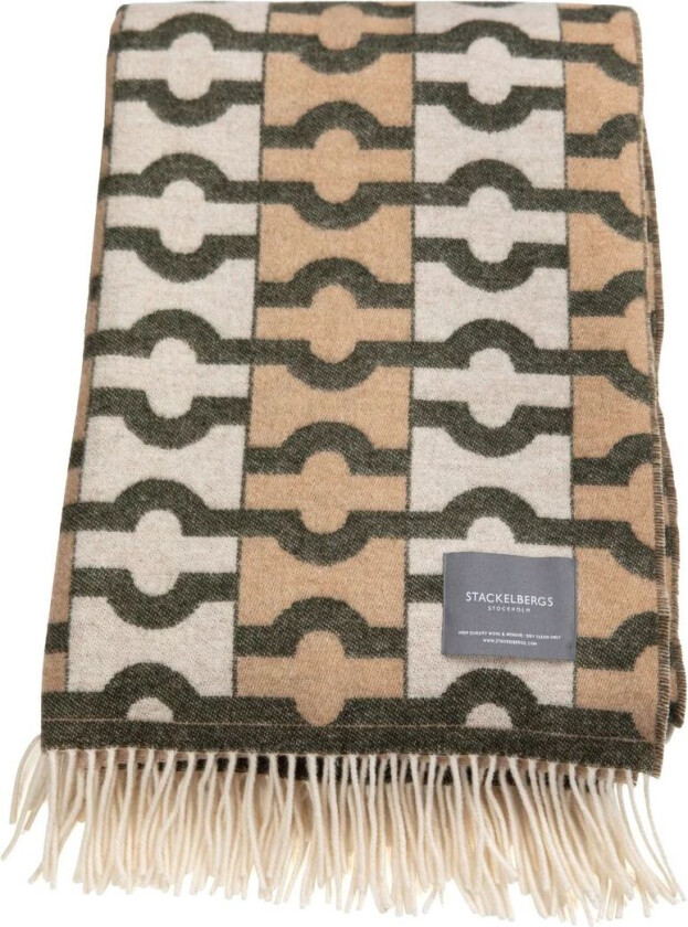 Wallpaper pledd Beige-mose-offwhite