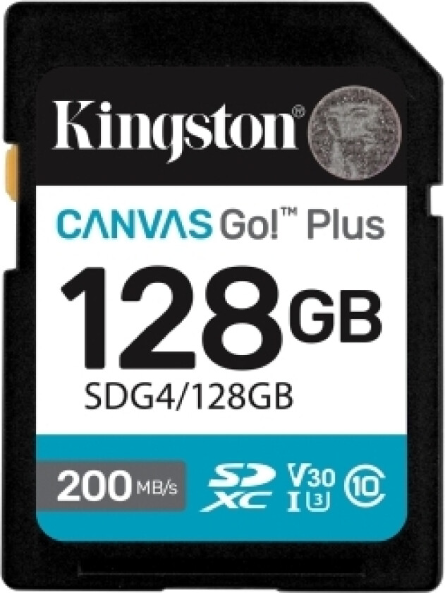 Canvas Go! Plus, 128 Gb, Sdxc, Klass 10, Uhs-I, 200 Mb/S, Class 3 (U3)