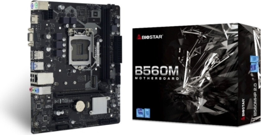 Hovedkort Mb Biostar B560mhp 2.0 (B560,S1200,Matx,Intel,Ddr4)