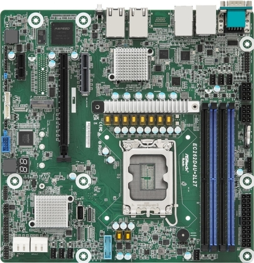 Asrock Ec262d4u-2L2t, Intel, Lga 1700, Intel® Xeon®, Lga 1700, Ddr5-Sdram, Dimm